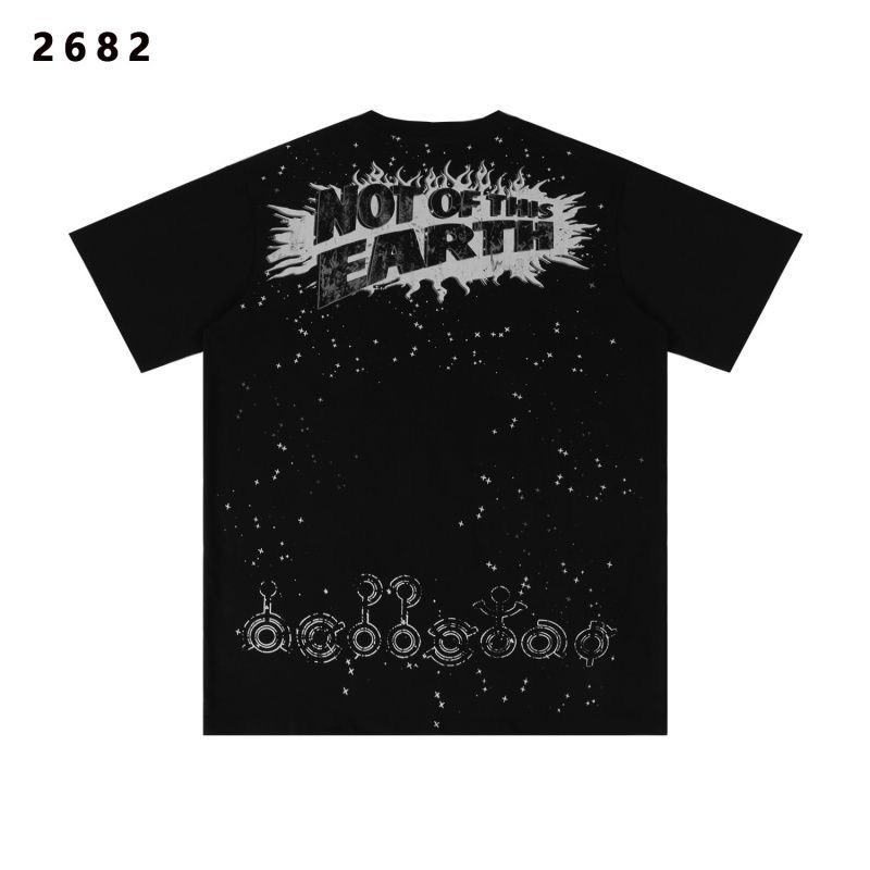 Hellstar Vintage Washed Distressed Ripped Short Sleeve T-Shirt