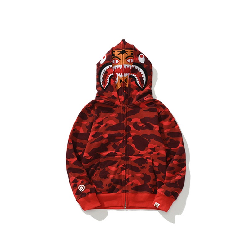 BAPE Color Camo Tiger Shark Full Zip Hoodie