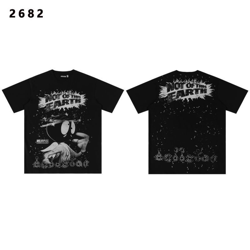 Hellstar Vintage Washed Distressed Ripped Short Sleeve T-Shirt