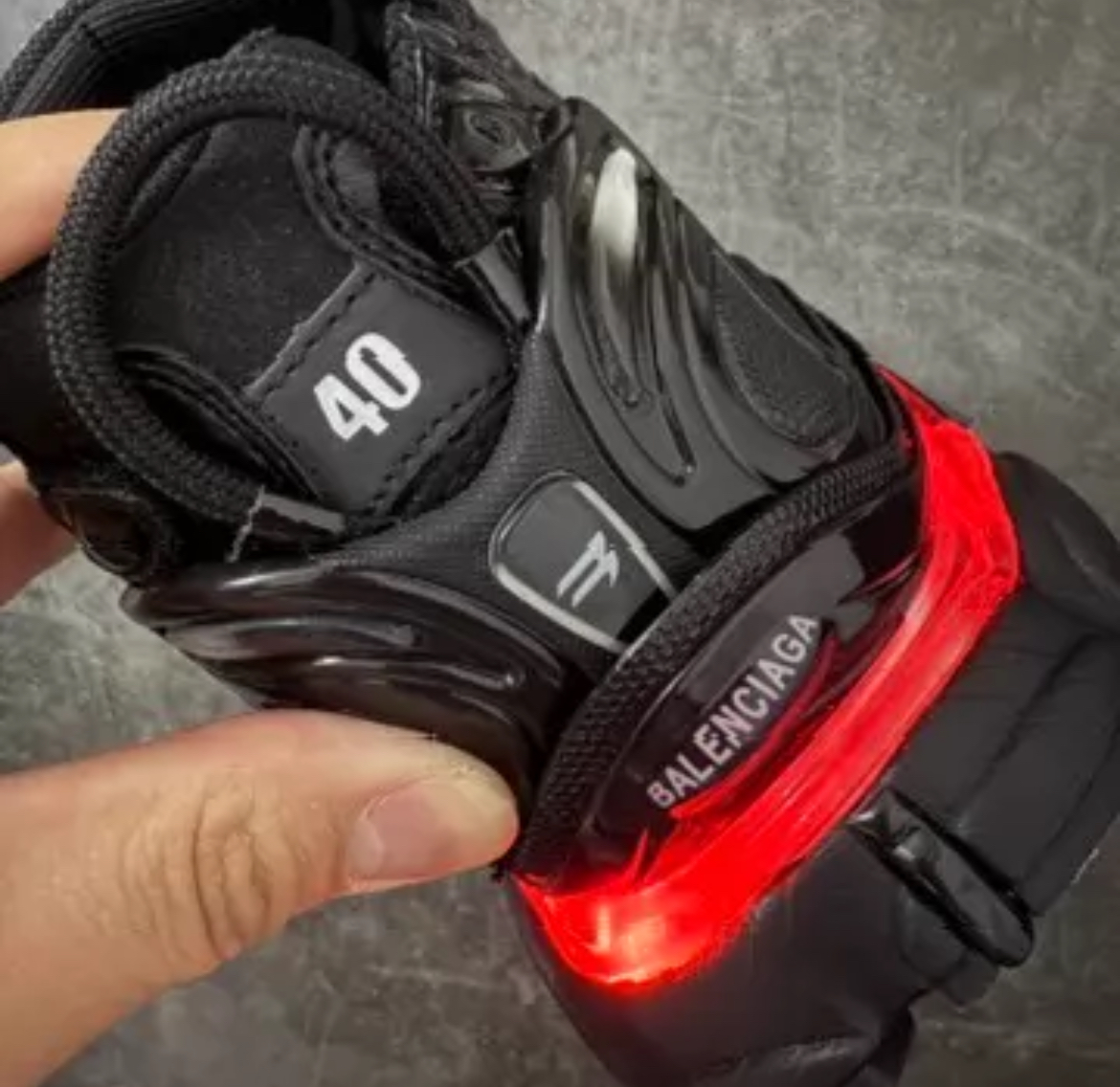 Balenciaga Runner Black with LED