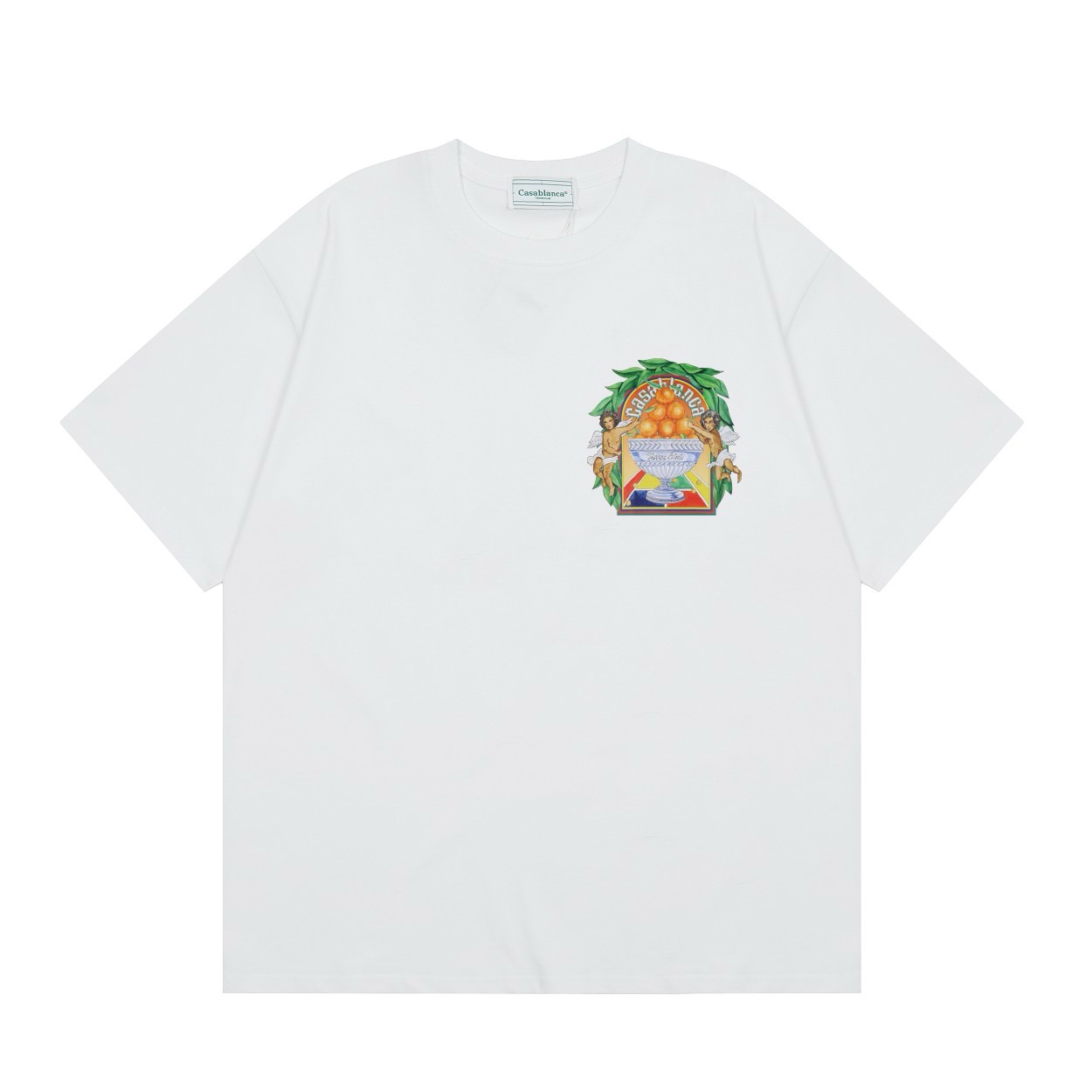 Angles in both side tennis club printed cotton tshirt