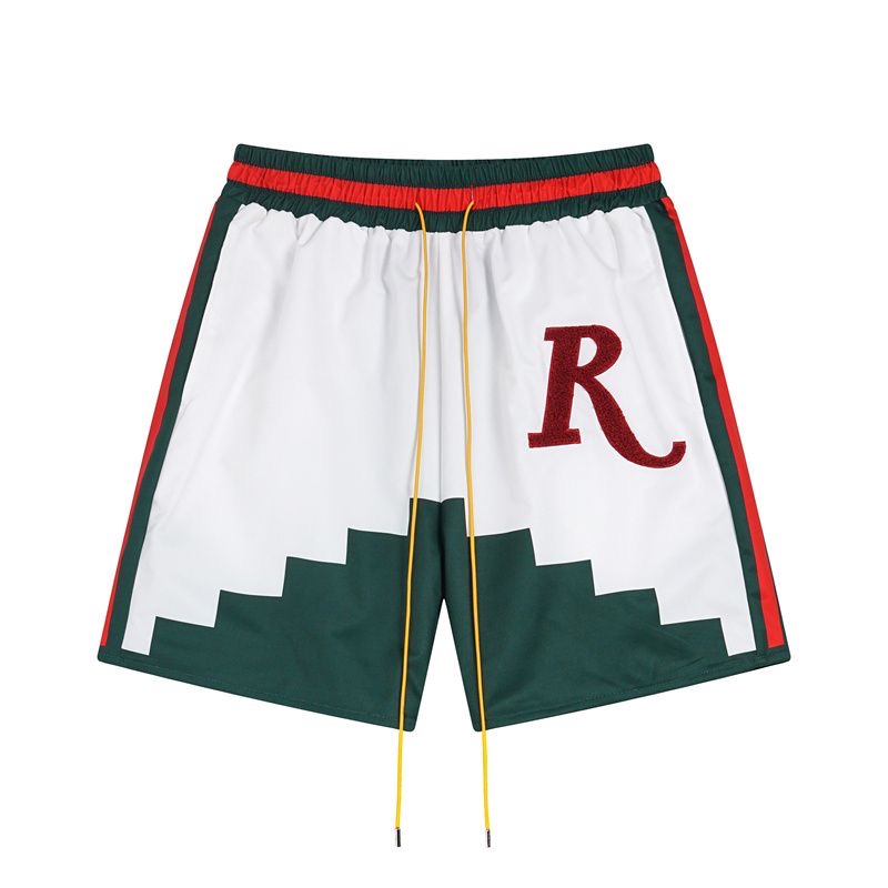 new summer embroidered letter patchwork shorts