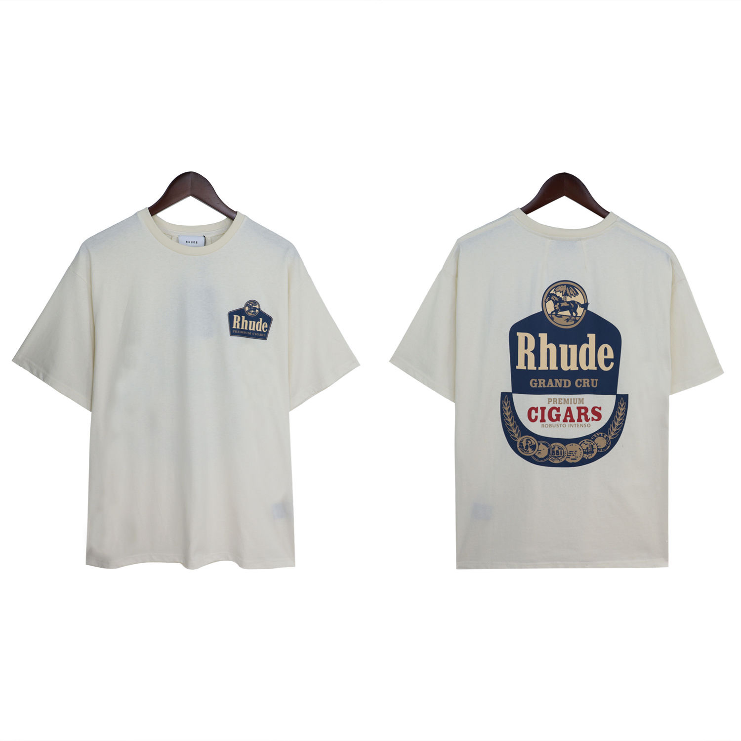 1:1 real spot R with chest and back logo printed T