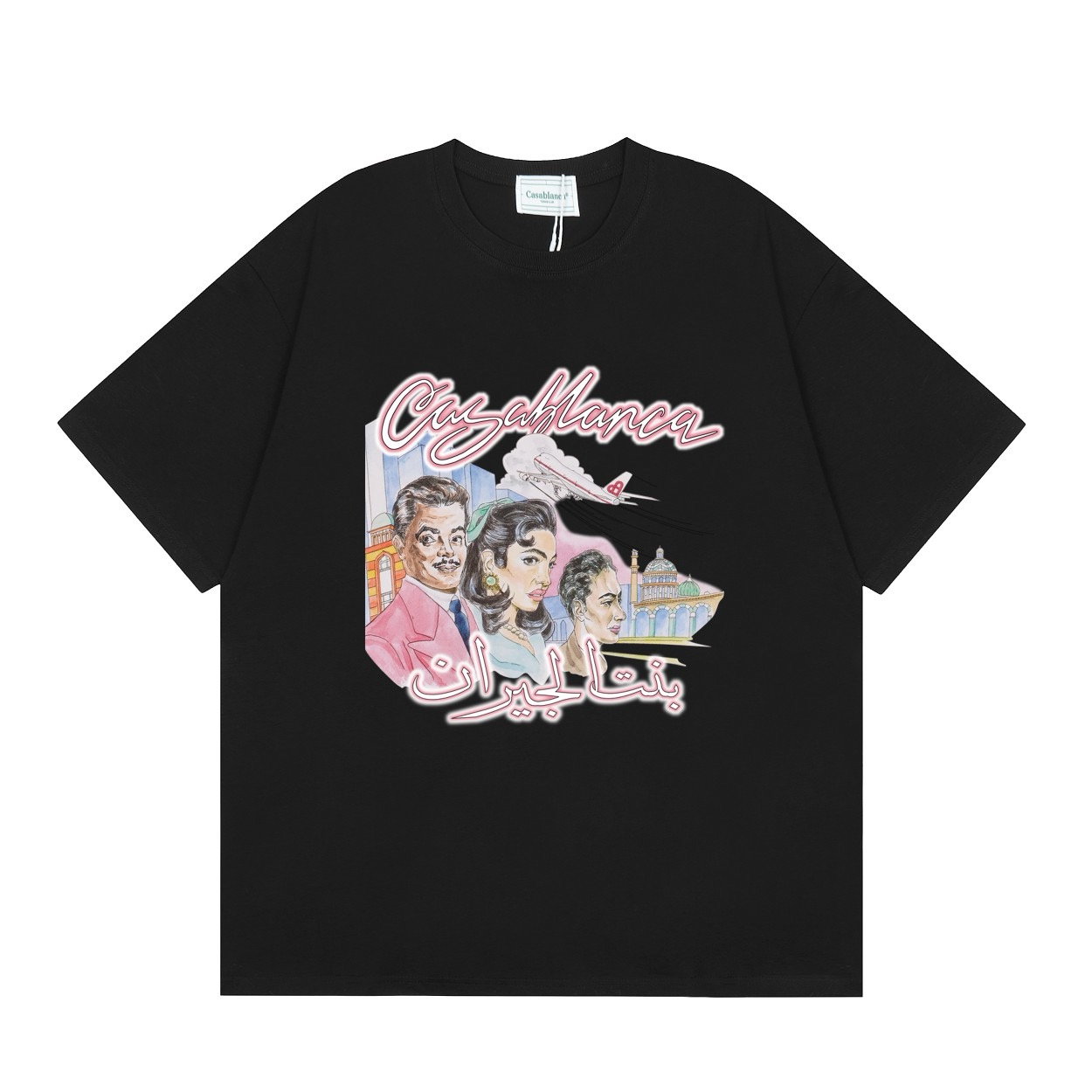 Women and mens graffic printed black and white tshirt
