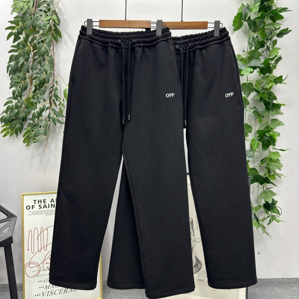 1:1 Version Back Embroidered Oblique Pants Blank