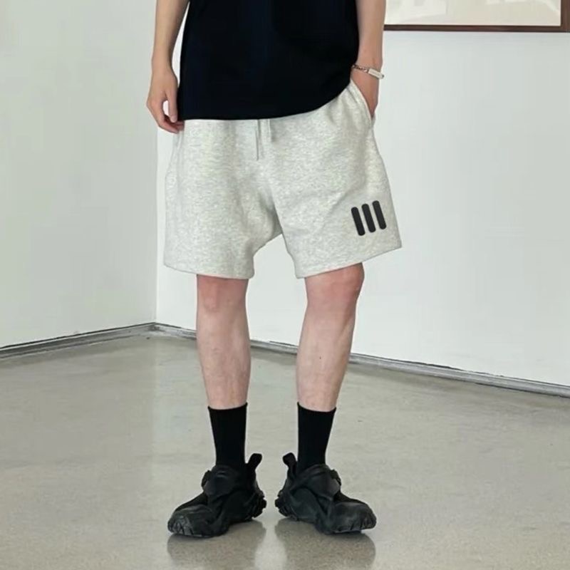 Basic style letter cotton short