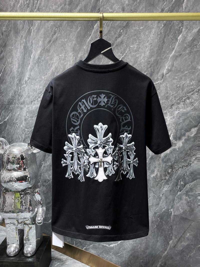 fashion embroidery leather cross printed T