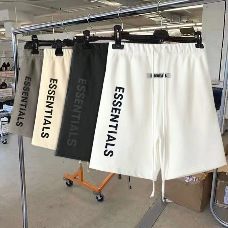 Side letter doubou line cotton short