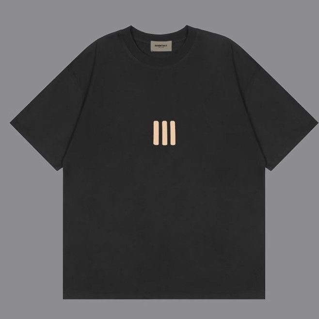 Three bar flocking cotton tshirt