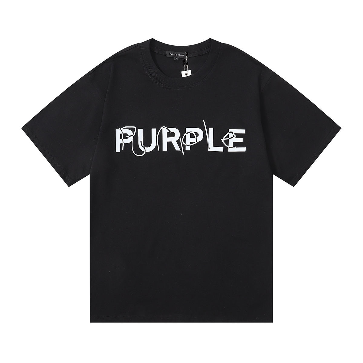 New simple solid color letter printingyarn cotton tshirt