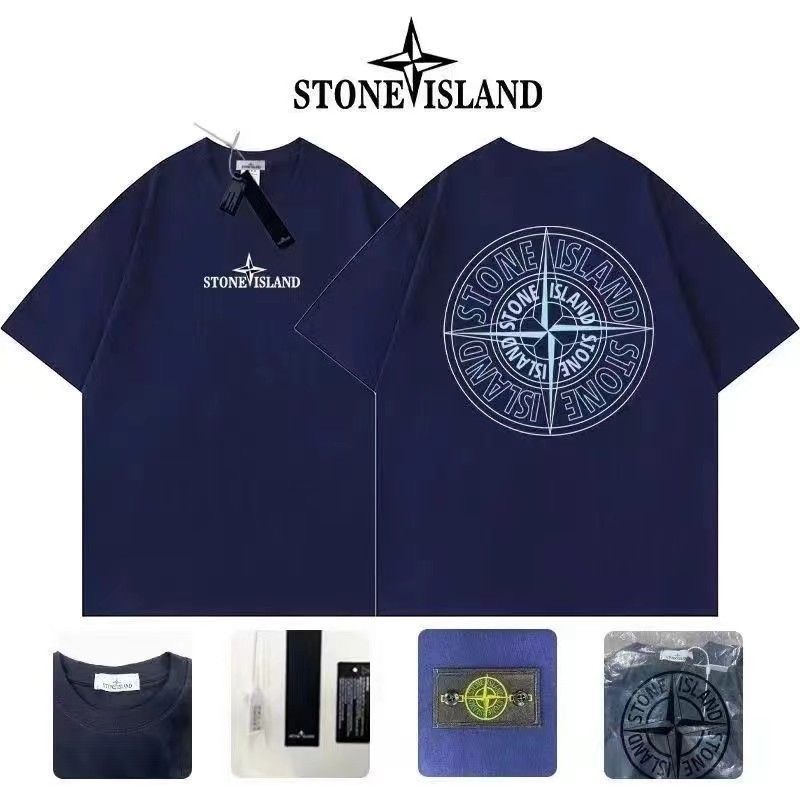 letter printed embroidery badge compass heavy cotton tshirt