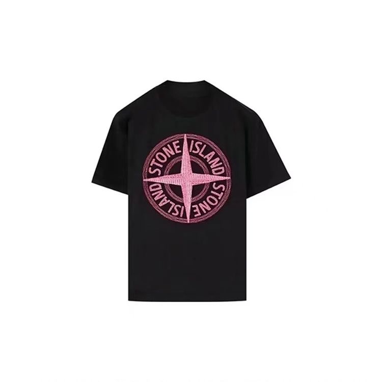 Short sleeve black and white simple t-shirt
