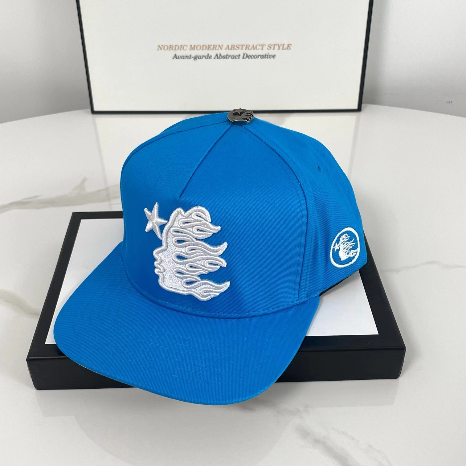 Blue cap