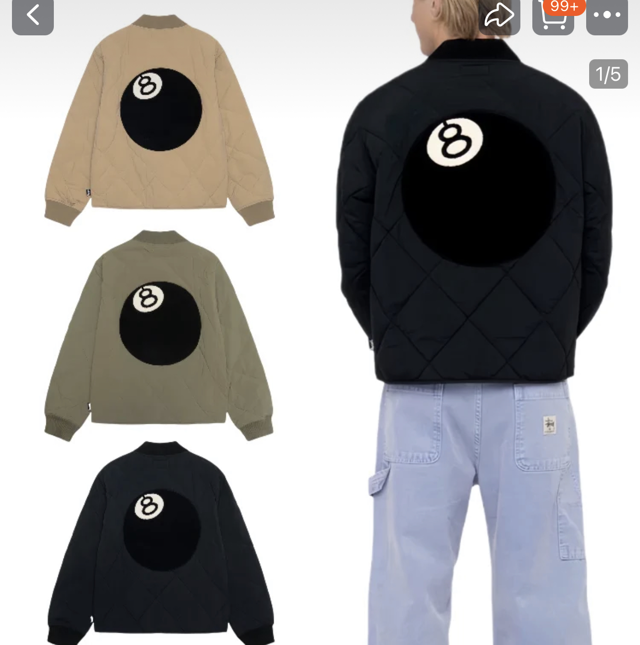 1:1 best quality black eight zipper jackret