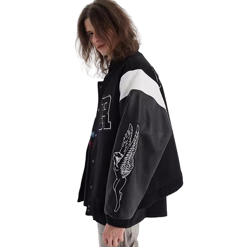 Represent Tiger Back Letters Jacket Black