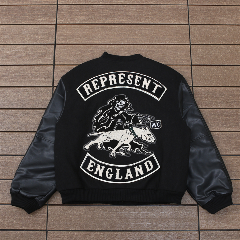Represent All Black Bleach Jacket