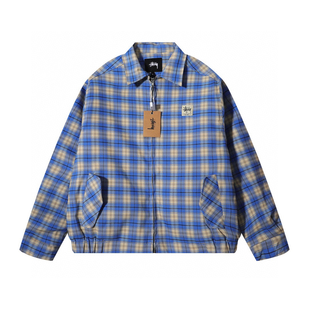 Stussy Blue Checker Jacket