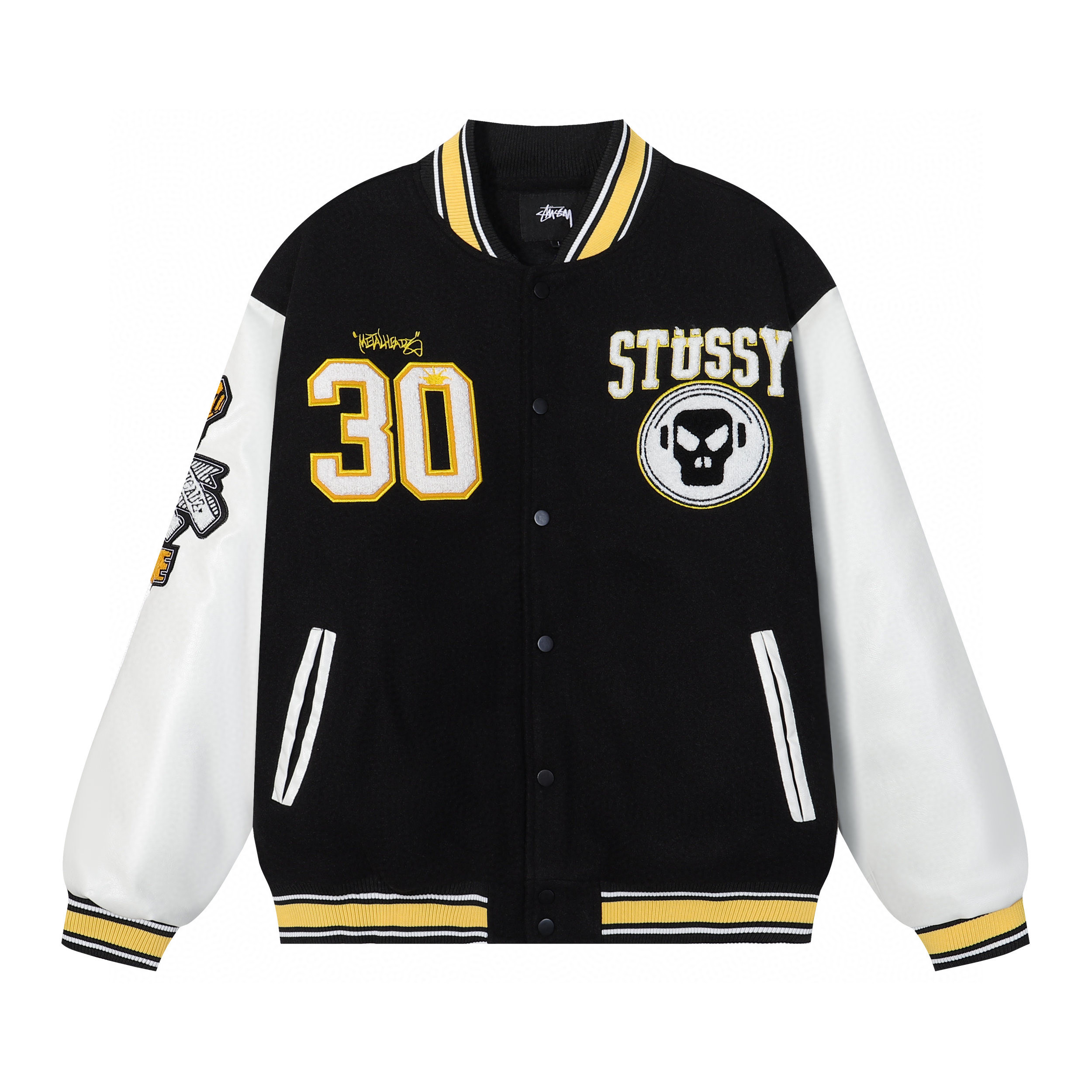 Stussy Baseball Jacket Black 30 Years Limited