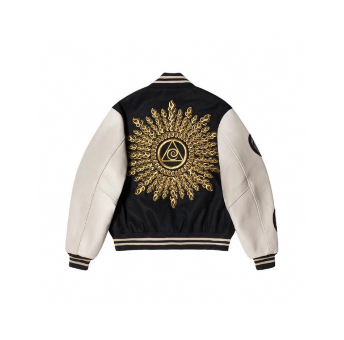 Dries Van Noten & Stussy 22FW Baseball Jacket Black