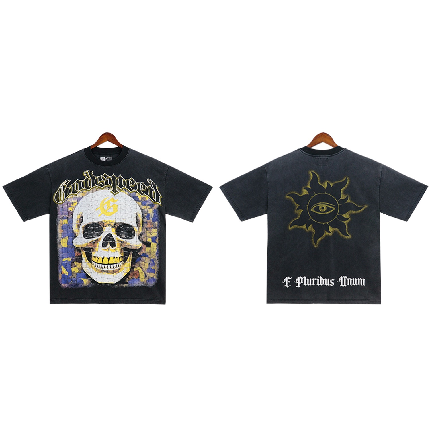 godspeed sun logo balck tee