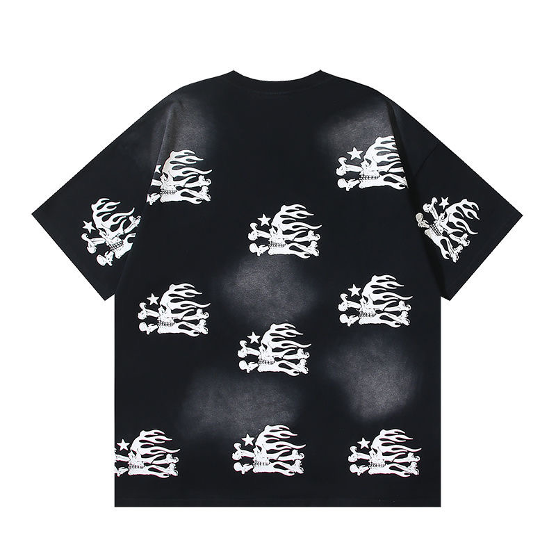 Hellstar Full Skull Logo Print Tee Black
