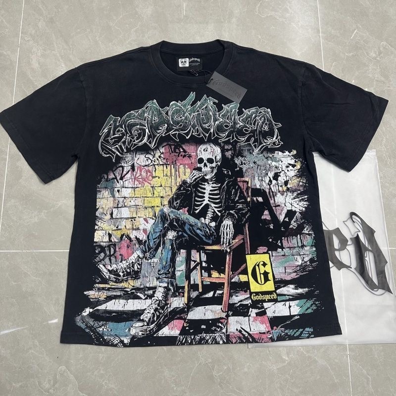 Godspeed Skull Make Your Life what you like Tee Black