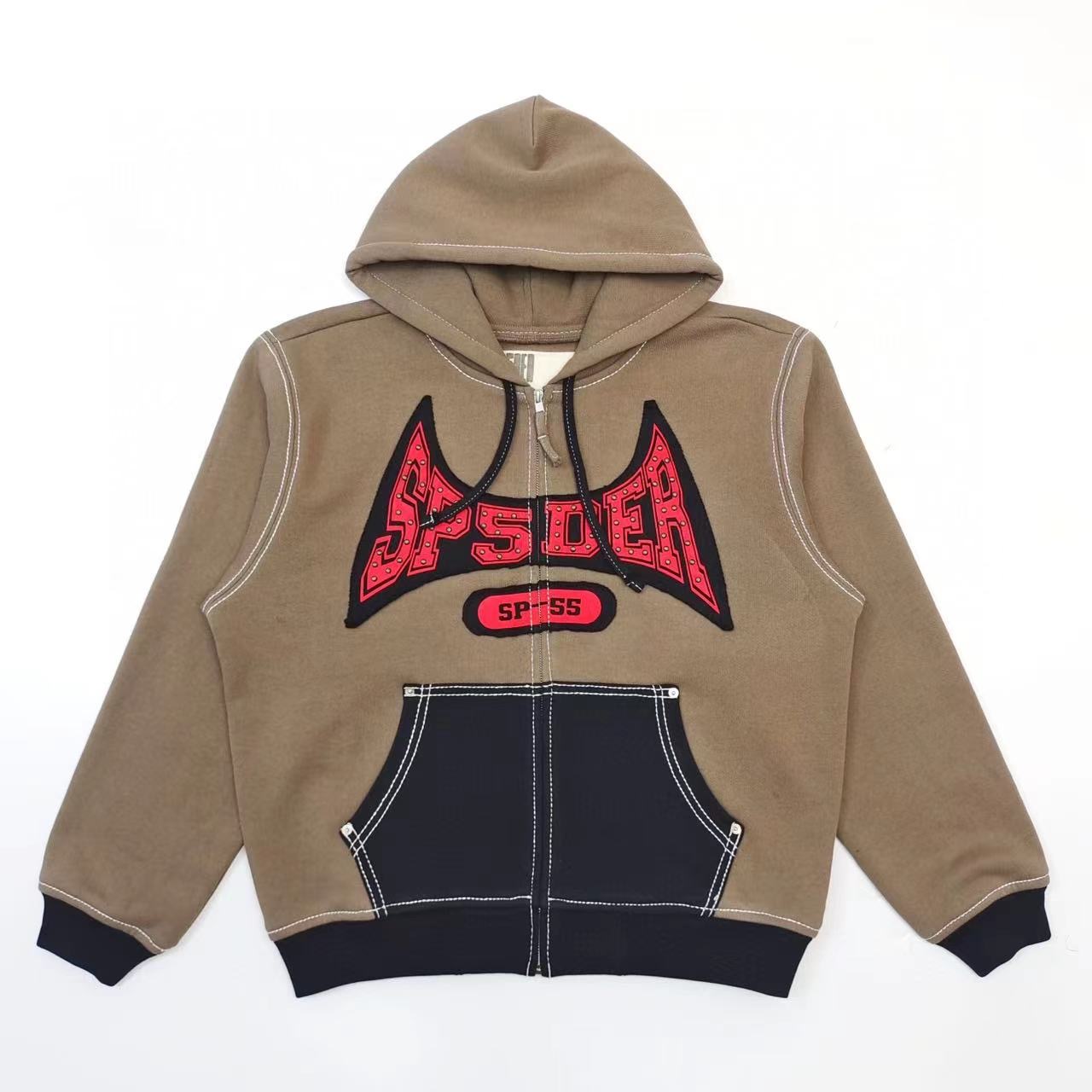 sp5der The trend of light brown sweatshirts