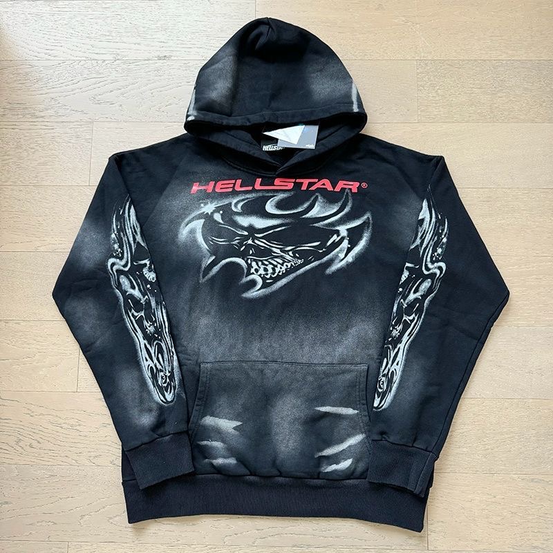 Hellstar Skull Letter Print hoodie