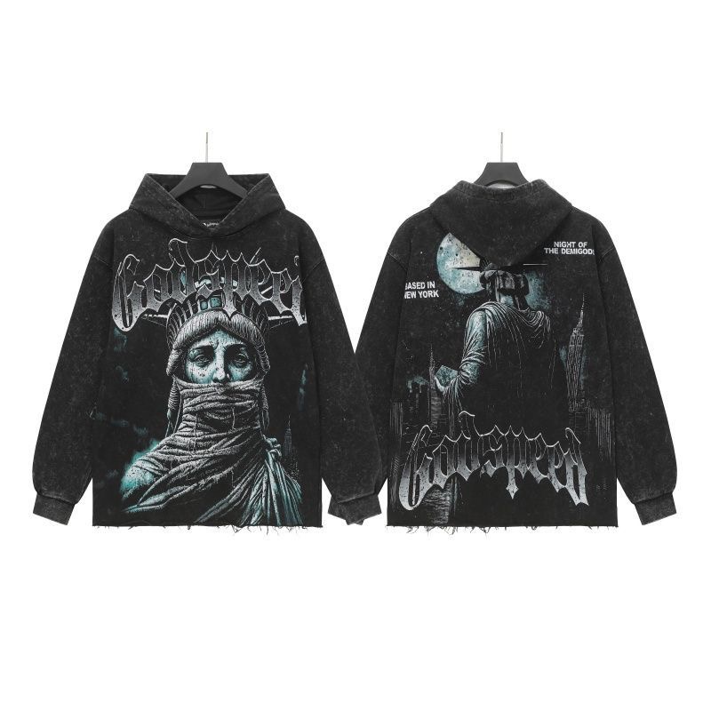 Godspeed Retro Statue of Liberty Hoodie Black