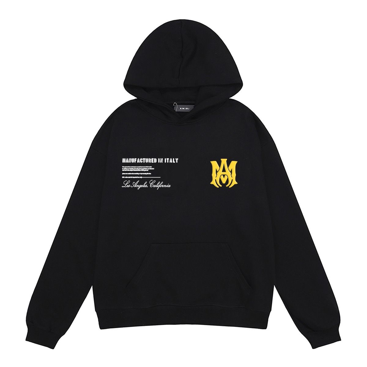 Amiri Arts District poster letter printed looped hoodie sweatshirt