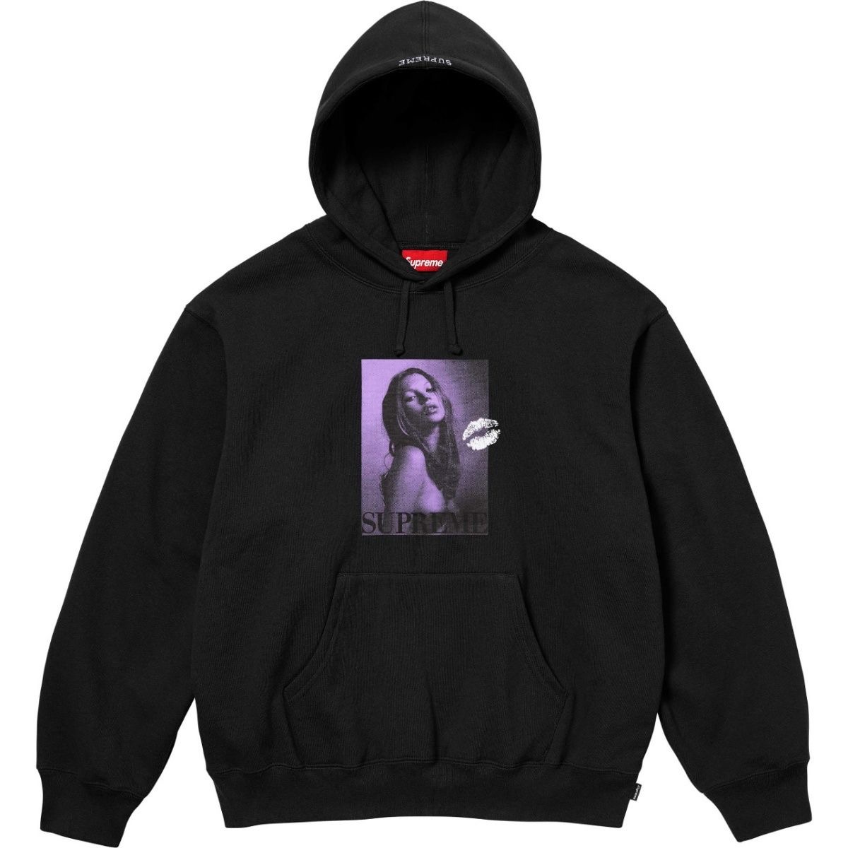 Supreme Kate Moss Hooded Sweatshirt with portrait print hooded sweatshirt